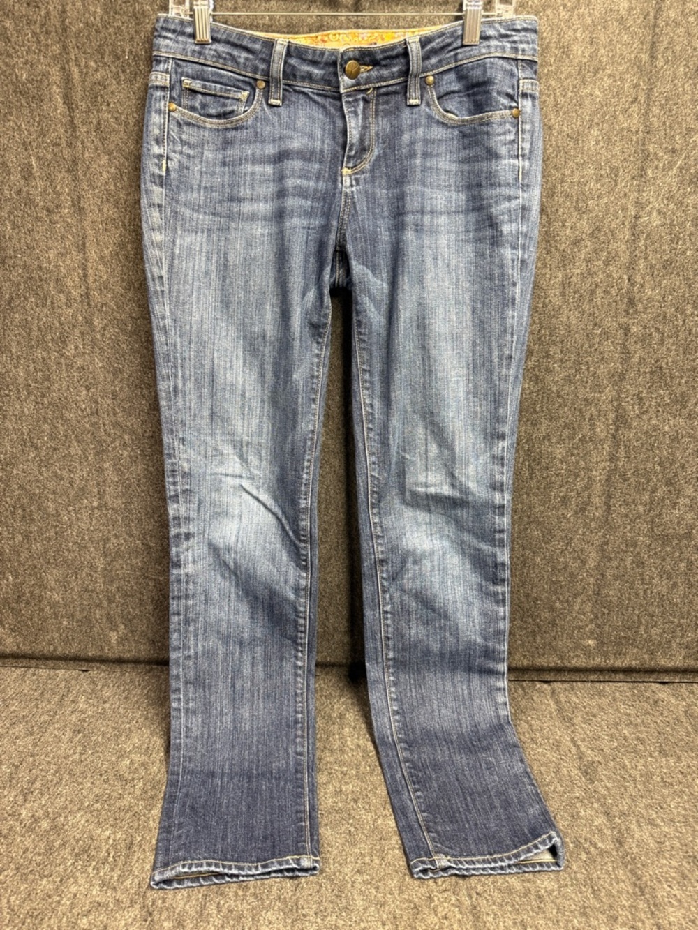 PAIGE Light-Mid Blue Bootcut Jeans